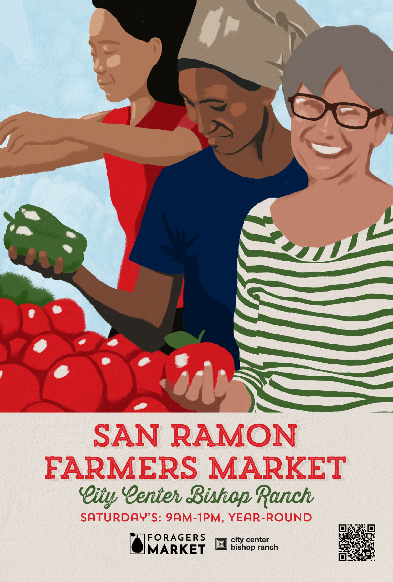 San Ramon Farmers Market   SRFM Postcard 