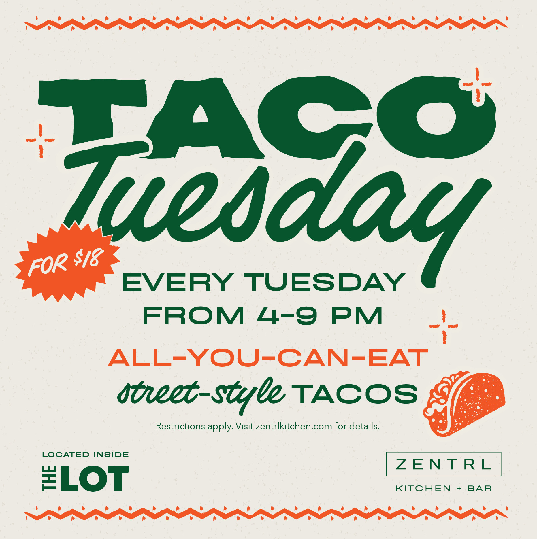 Taco Tuesday at ZENTRL 